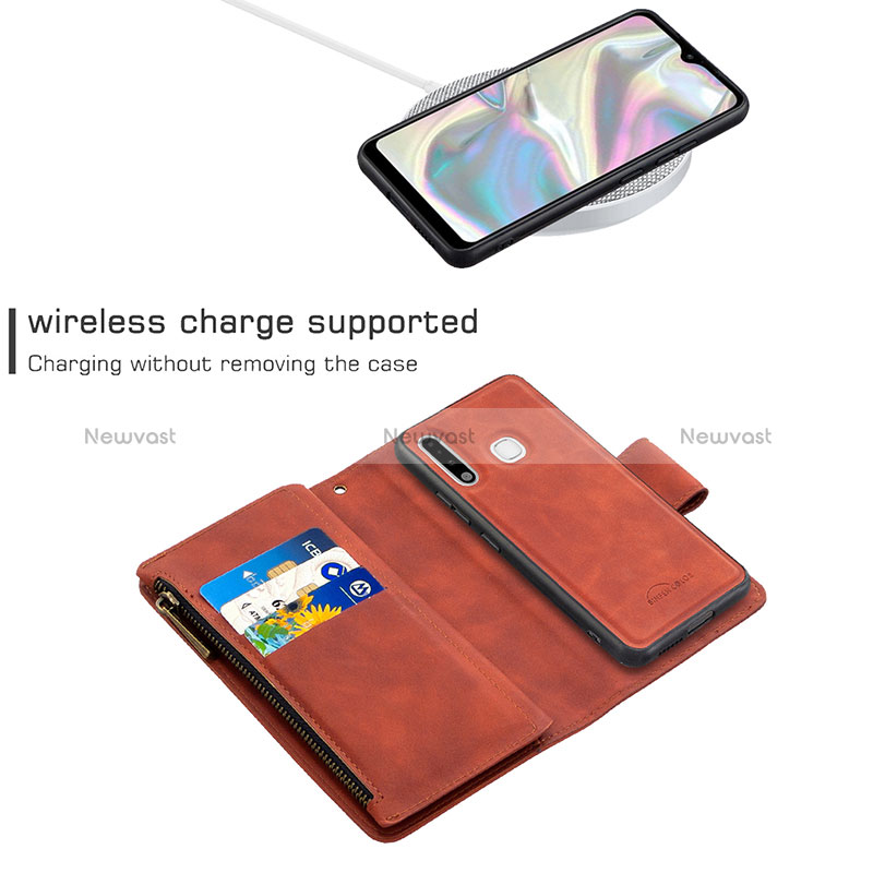 Leather Case Stands Flip Cover Holder B09F for Samsung Galaxy A70E