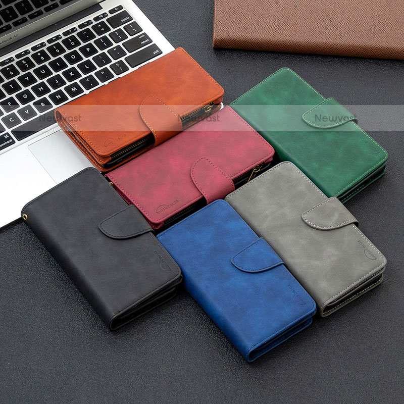 Leather Case Stands Flip Cover Holder B09F for Samsung Galaxy M10