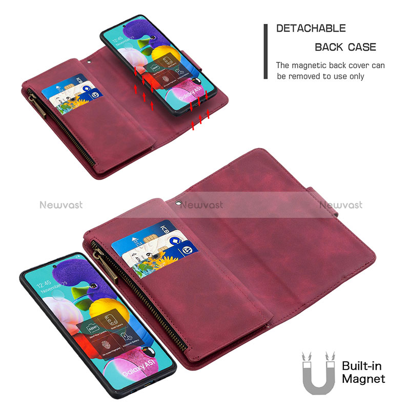 Leather Case Stands Flip Cover Holder B09F for Samsung Galaxy M40S