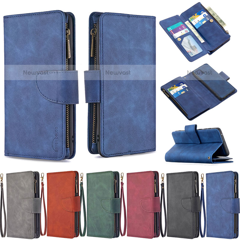 Leather Case Stands Flip Cover Holder B09F for Samsung Galaxy Note 10 Lite