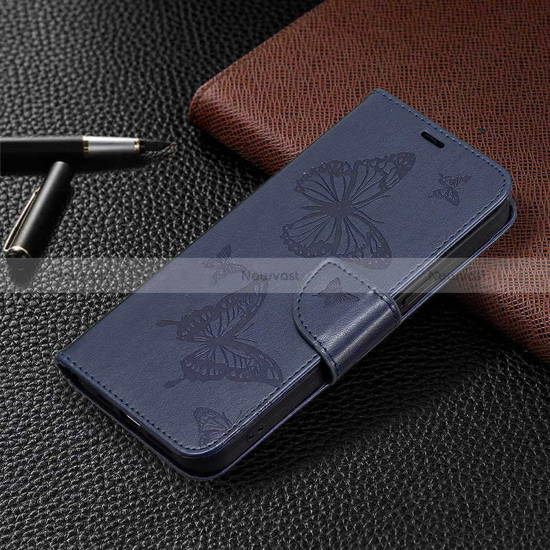 Leather Case Stands Flip Cover Holder B09F for Xiaomi Redmi Note 13 5G Blue