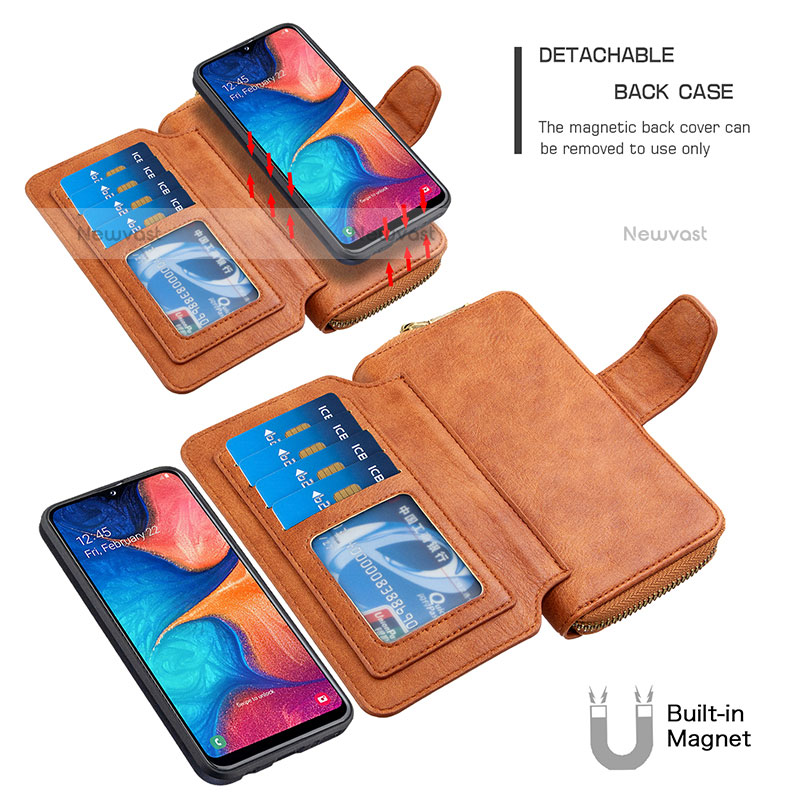 Leather Case Stands Flip Cover Holder B10F for Samsung Galaxy A10e