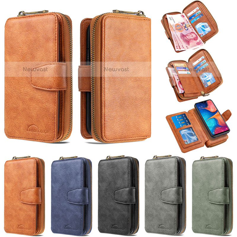 Leather Case Stands Flip Cover Holder B10F for Samsung Galaxy A10e