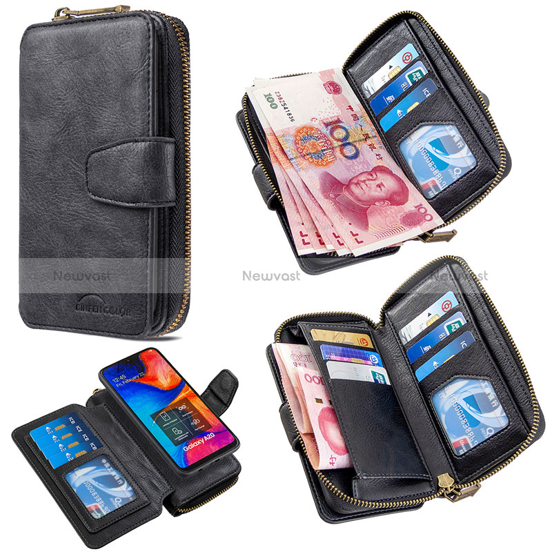 Leather Case Stands Flip Cover Holder B10F for Samsung Galaxy A30