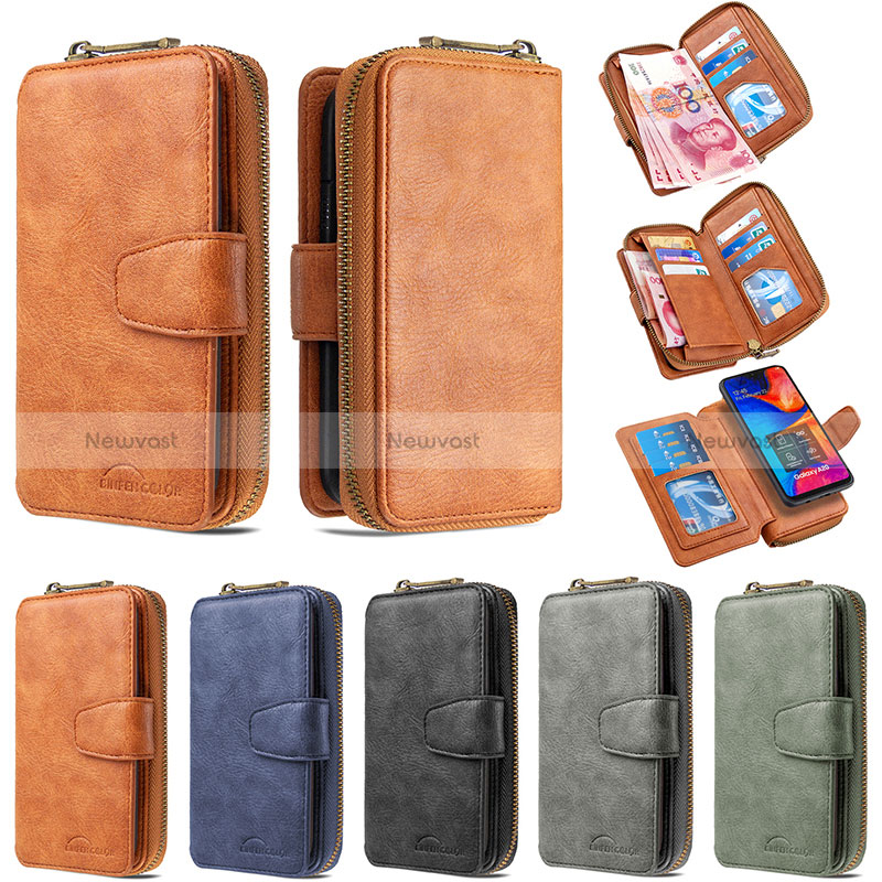 Leather Case Stands Flip Cover Holder B10F for Samsung Galaxy A30