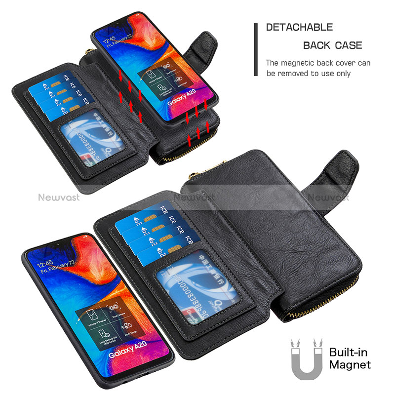 Leather Case Stands Flip Cover Holder B10F for Samsung Galaxy A30