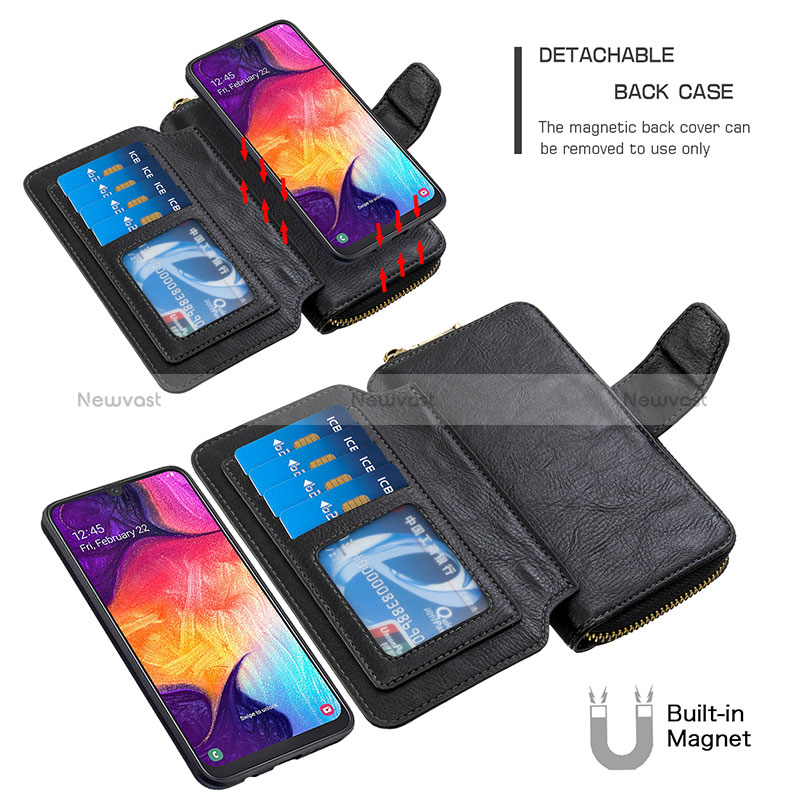 Leather Case Stands Flip Cover Holder B10F for Samsung Galaxy A30S