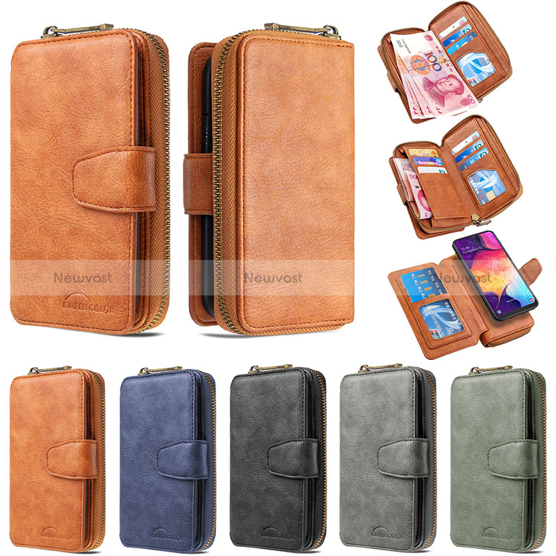 Leather Case Stands Flip Cover Holder B10F for Samsung Galaxy A30S