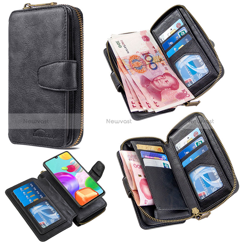 Leather Case Stands Flip Cover Holder B10F for Samsung Galaxy A41