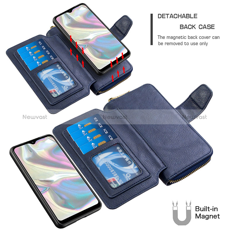 Leather Case Stands Flip Cover Holder B10F for Samsung Galaxy A70E