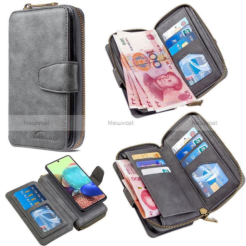 Leather Case Stands Flip Cover Holder B10F for Samsung Galaxy A71 5G