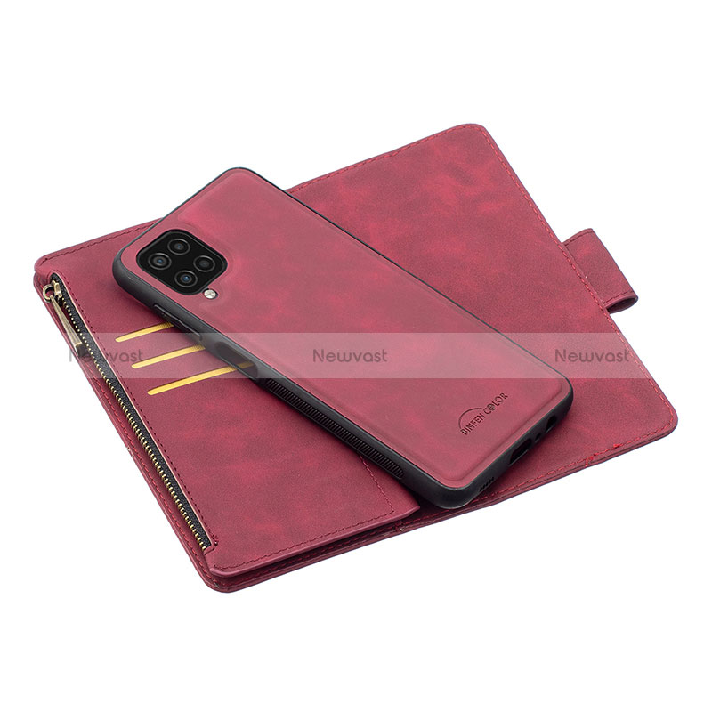 Leather Case Stands Flip Cover Holder B10F for Samsung Galaxy M12