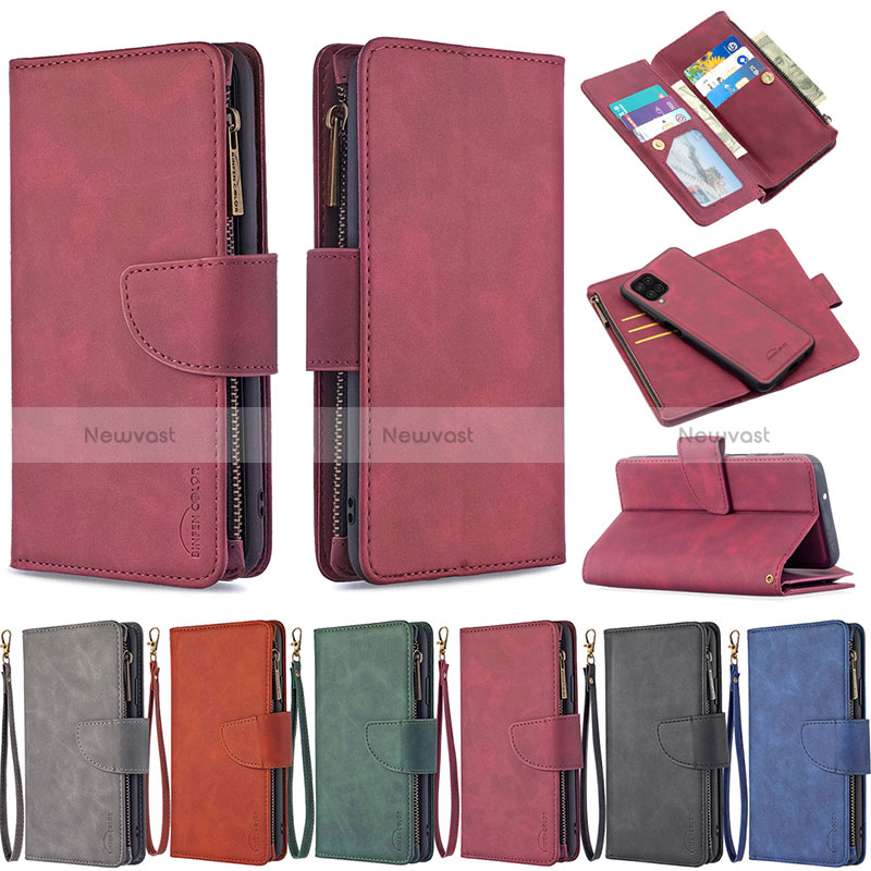 Leather Case Stands Flip Cover Holder B10F for Samsung Galaxy M12