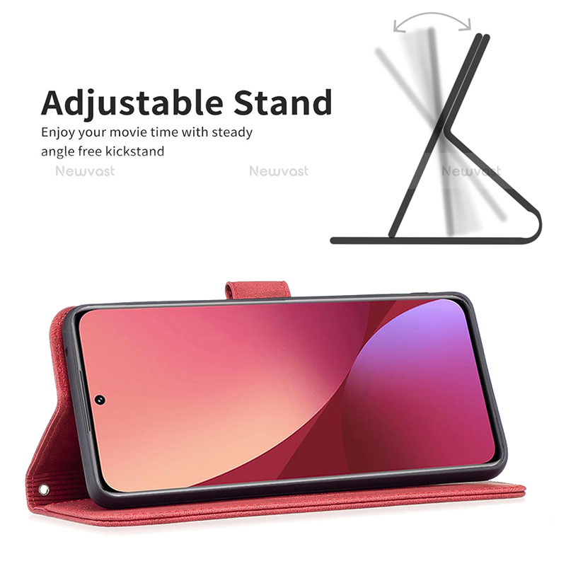 Leather Case Stands Flip Cover Holder B10F for Xiaomi Mi 12X 5G