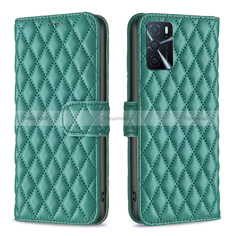 Leather Case Stands Flip Cover Holder B11F for Oppo A16