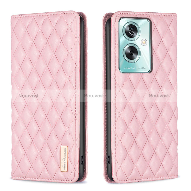 Leather Case Stands Flip Cover Holder B11F for Oppo A2 5G