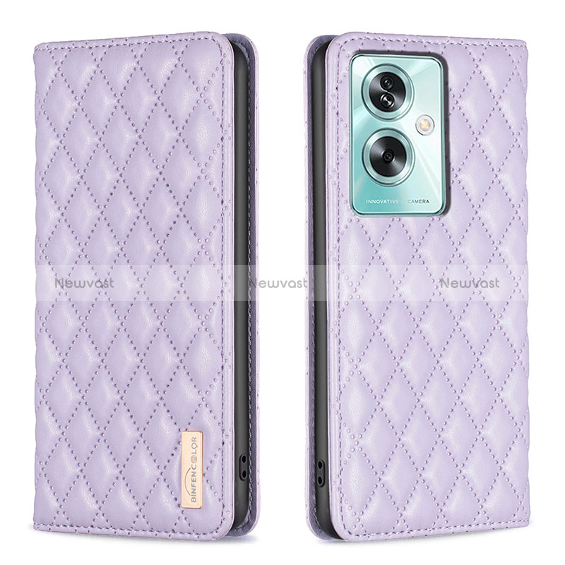 Leather Case Stands Flip Cover Holder B11F for Oppo A2 5G