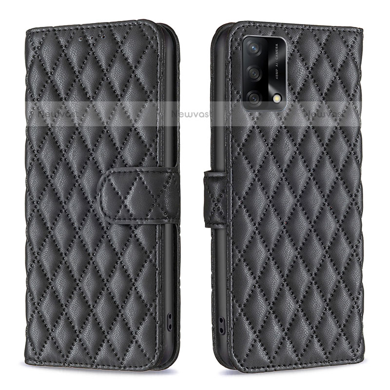 Leather Case Stands Flip Cover Holder B11F for Oppo A74 4G