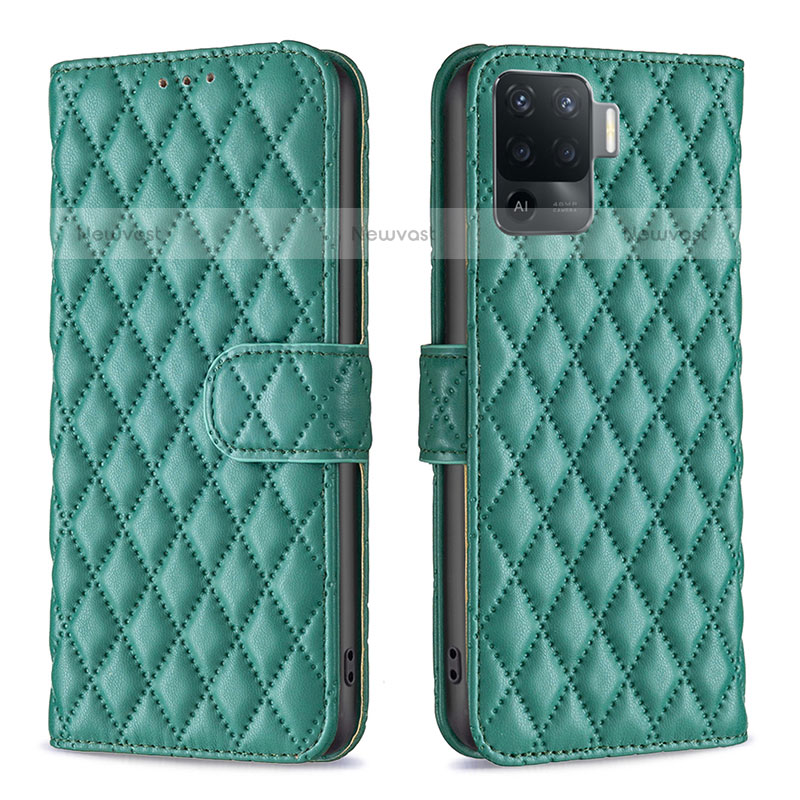 Leather Case Stands Flip Cover Holder B11F for Oppo A94 4G