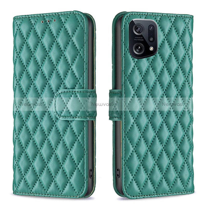 Leather Case Stands Flip Cover Holder B11F for Oppo Find X5 5G