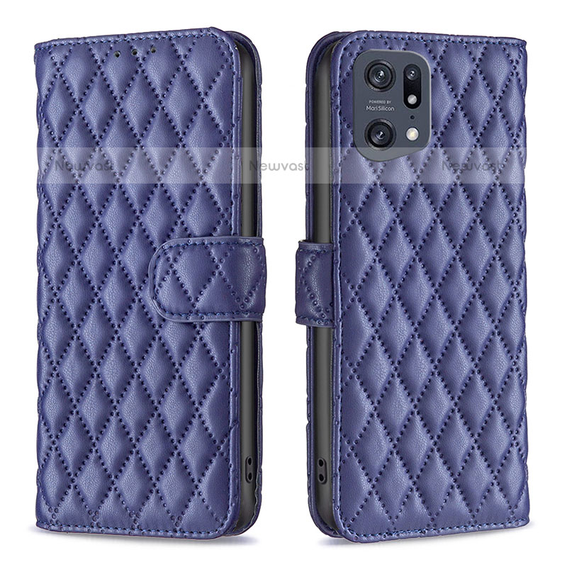 Leather Case Stands Flip Cover Holder B11F for Oppo Find X5 Pro 5G