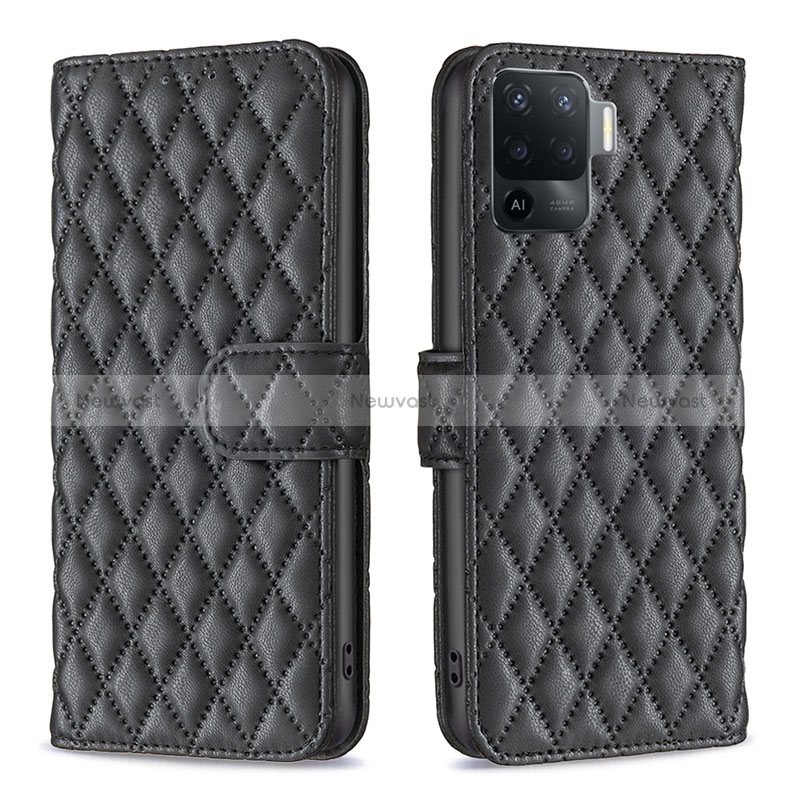 Leather Case Stands Flip Cover Holder B11F for Oppo Reno5 F