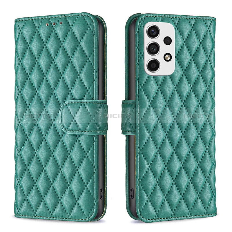 Leather Case Stands Flip Cover Holder B11F for Samsung Galaxy A53 5G Green