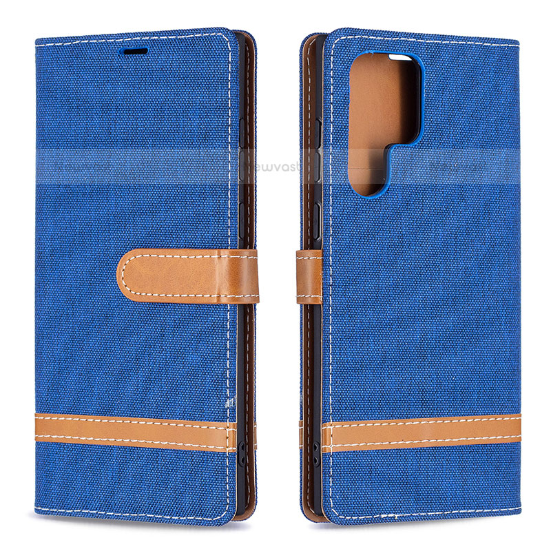 Leather Case Stands Flip Cover Holder B11F for Samsung Galaxy S23 Ultra 5G