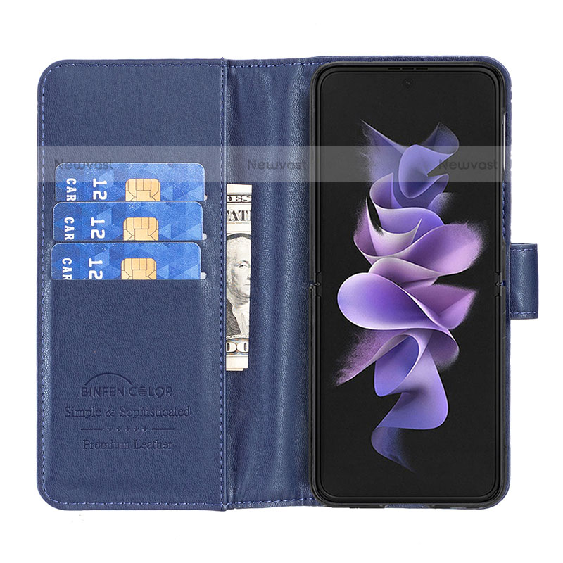 Leather Case Stands Flip Cover Holder B11F for Samsung Galaxy Z Fold3 5G