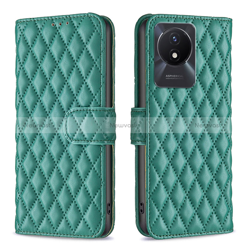 Leather Case Stands Flip Cover Holder B11F for Vivo Y02