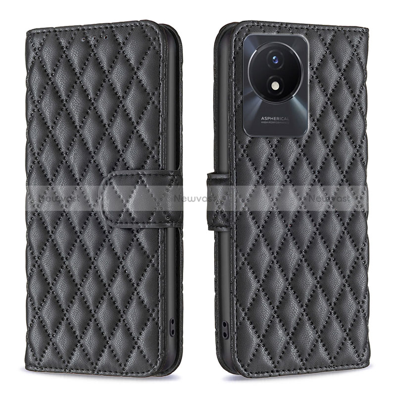 Leather Case Stands Flip Cover Holder B11F for Vivo Y02t