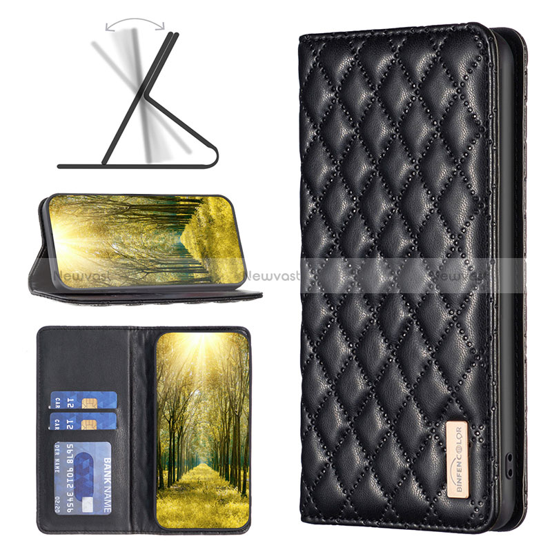 Leather Case Stands Flip Cover Holder B11F for Xiaomi Redmi Note 10 Pro Max