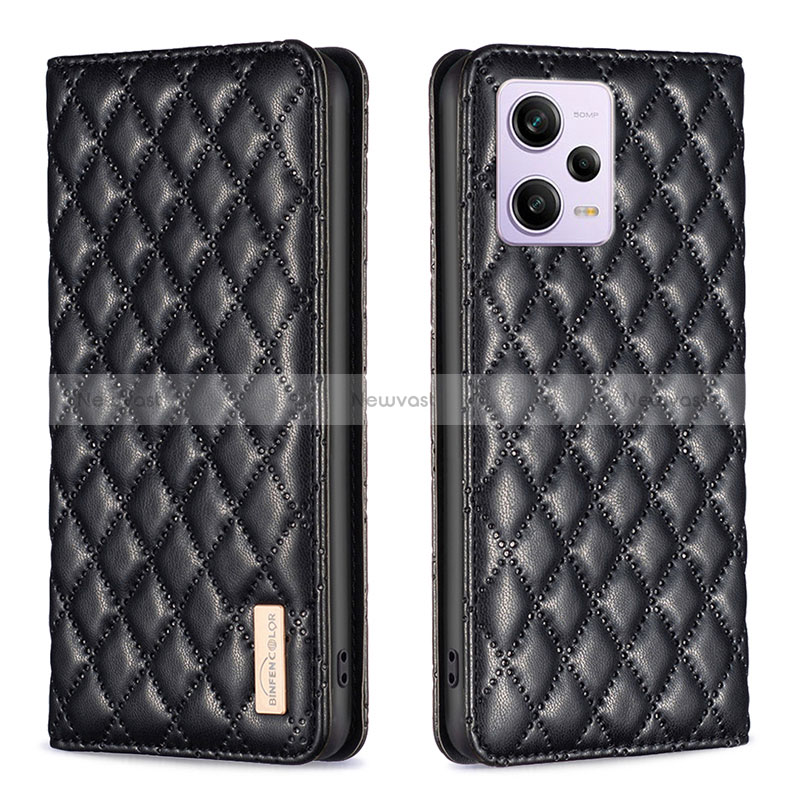 Leather Case Stands Flip Cover Holder B11F for Xiaomi Redmi Note 12 Explorer