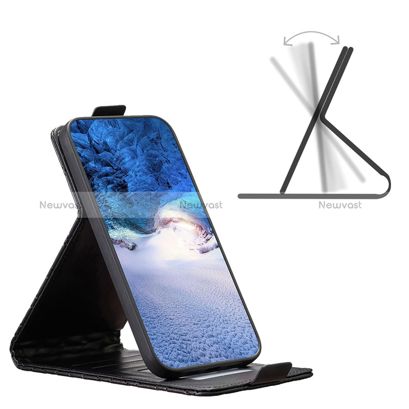 Leather Case Stands Flip Cover Holder B11F for Xiaomi Redmi Note 13 Pro 5G