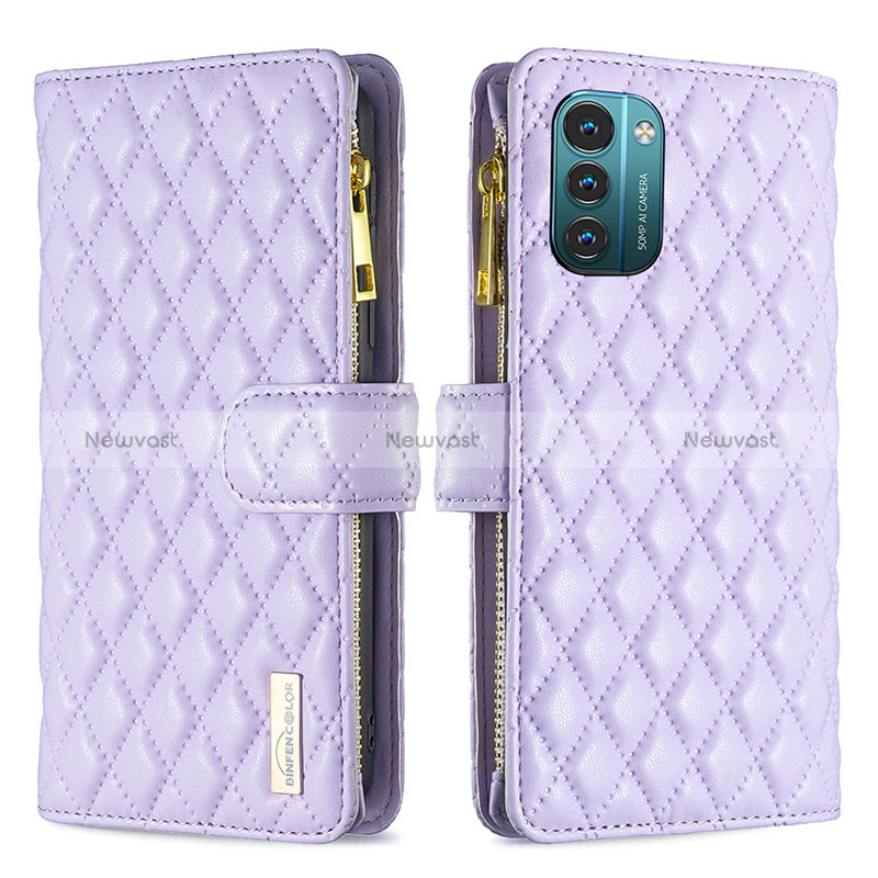 Leather Case Stands Flip Cover Holder B12F for Nokia G11