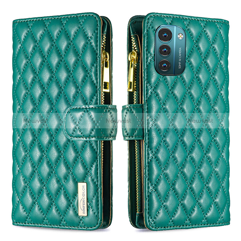 Leather Case Stands Flip Cover Holder B12F for Nokia G21