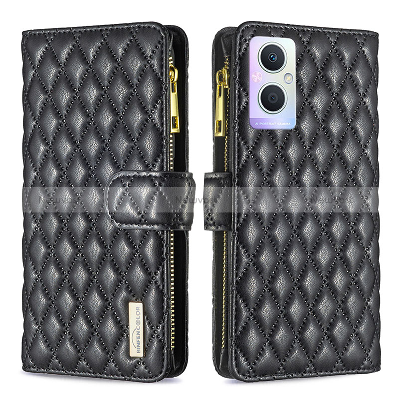 Leather Case Stands Flip Cover Holder B12F for Oppo A96 5G