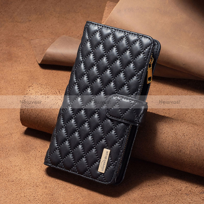 Leather Case Stands Flip Cover Holder B12F for Samsung Galaxy A03