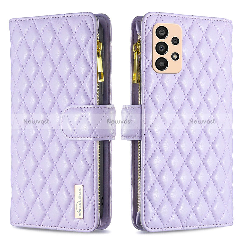 Leather Case Stands Flip Cover Holder B12F for Samsung Galaxy A33 5G