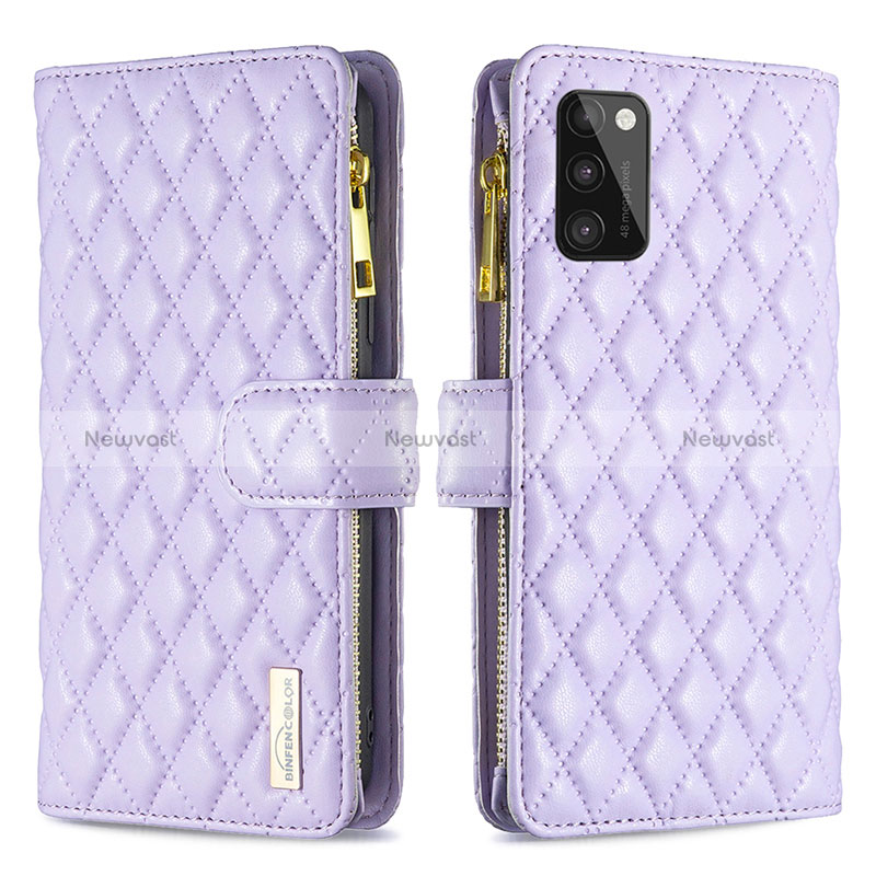 Leather Case Stands Flip Cover Holder B12F for Samsung Galaxy A41