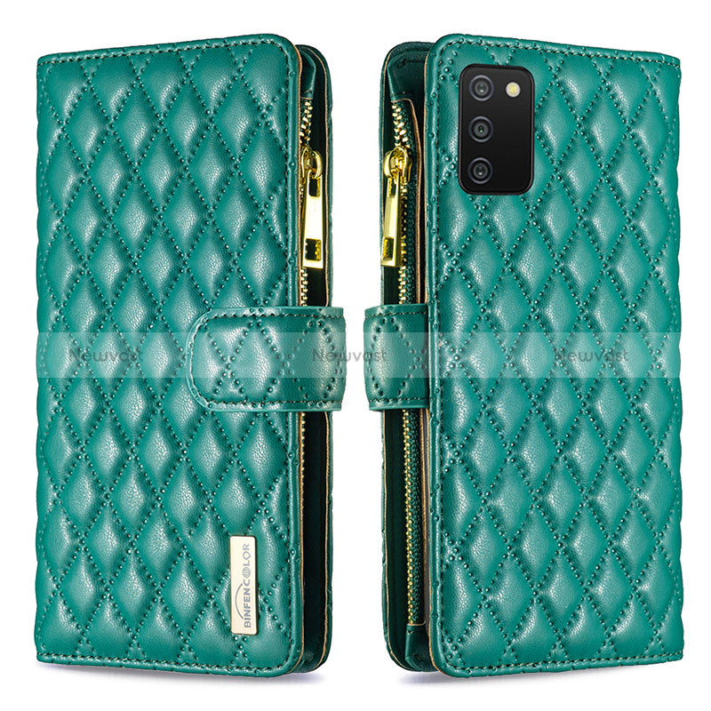 Leather Case Stands Flip Cover Holder B12F for Samsung Galaxy M02s