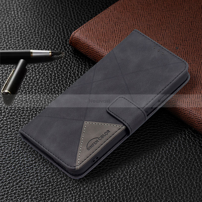 Leather Case Stands Flip Cover Holder B12F for Samsung Galaxy S22 Plus 5G