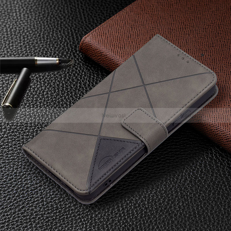 Leather Case Stands Flip Cover Holder B12F for Samsung Galaxy S22 Plus 5G