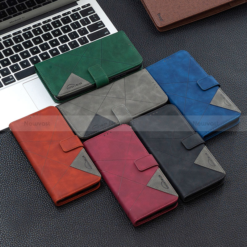 Leather Case Stands Flip Cover Holder B12F for Samsung Galaxy S22 Plus 5G