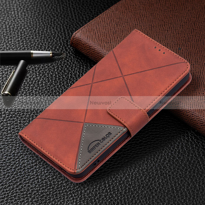 Leather Case Stands Flip Cover Holder B12F for Samsung Galaxy S24 Plus 5G