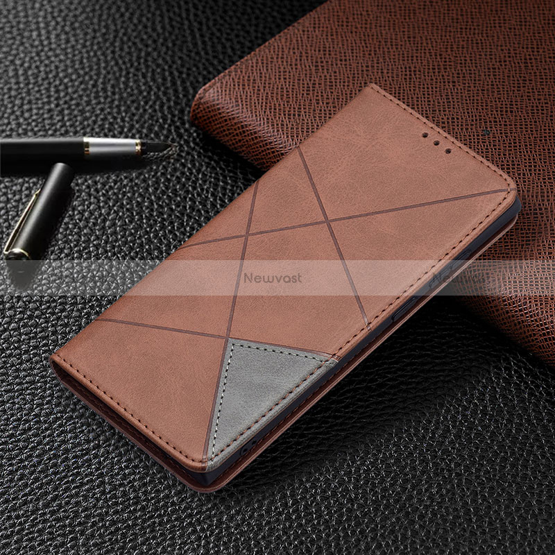 Leather Case Stands Flip Cover Holder B12F for Samsung Galaxy S24 Ultra 5G