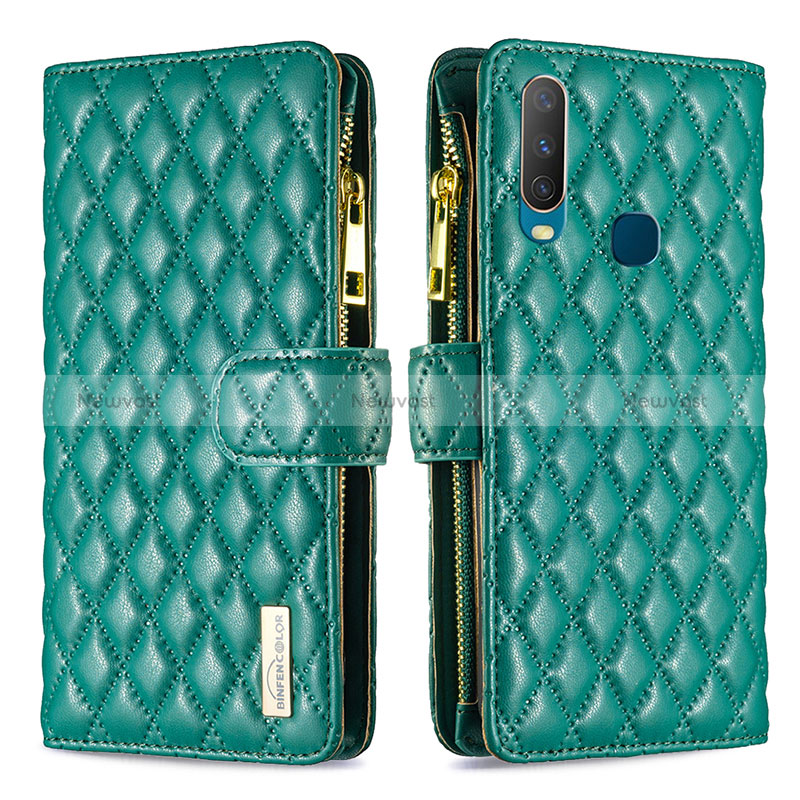 Leather Case Stands Flip Cover Holder B12F for Vivo Y11