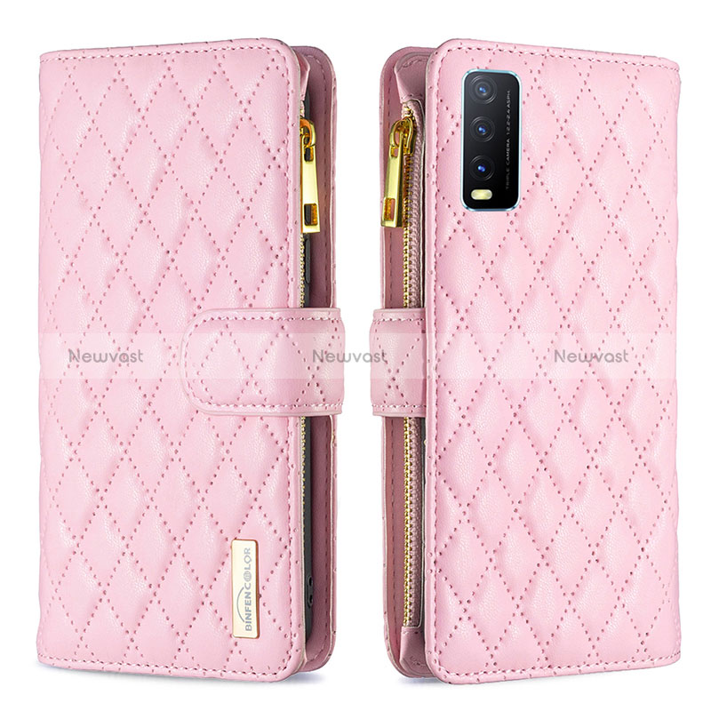 Leather Case Stands Flip Cover Holder B12F for Vivo Y12A