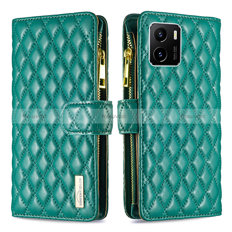 Leather Case Stands Flip Cover Holder B12F for Vivo Y32t