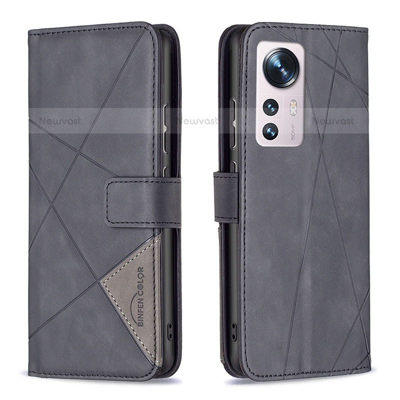 Leather Case Stands Flip Cover Holder B12F for Xiaomi Mi 12X 5G